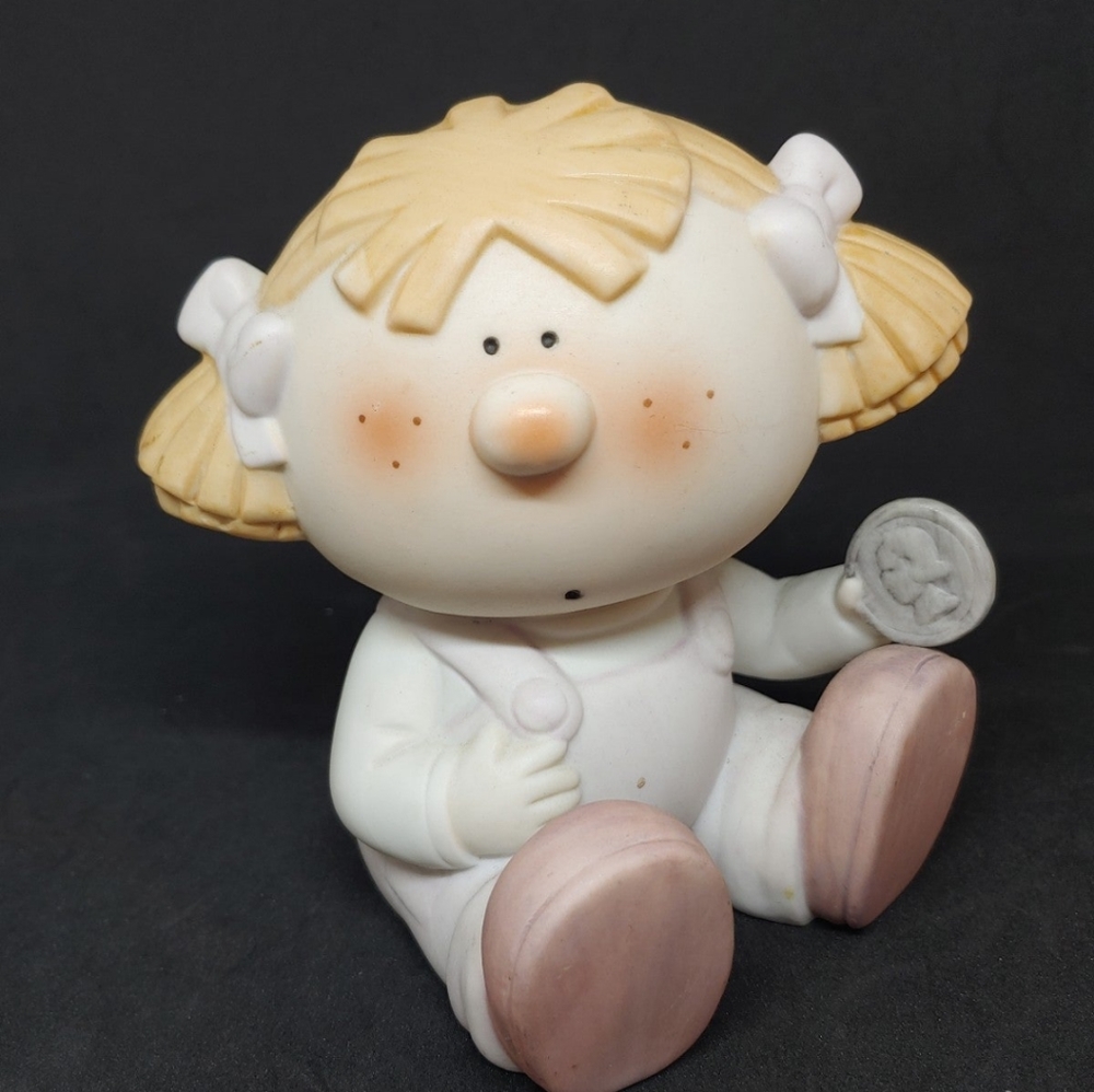 Bumpkins Girl Pigtail Money Bank